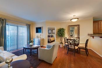 Living area with dining view
